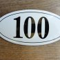 ANTIQUE STYLE ENAMEL DOOR NUMBER 100 HOUSE NUMBER DOOR SIGN PLAQUE