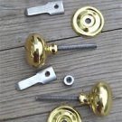 PAIR QUALITY ENGLISH MADE BRASS CUPBOARD CABINET TURN KNOB LATCH DOOR LATCH CB15