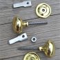 PAIR QUALITY ENGLISH MADE BRASS CUPBOARD CABINET TURN KNOB LATCH DOOR LATCH CB15