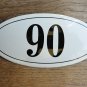 ANTIQUE STYLE ENAMEL DOOR NUMBER 90 HOUSE NUMBER DOOR SIGN PLAQUE