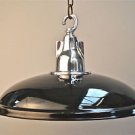 FANTASTIC LARGE UFO CEILING LIGHT BLACK WITH POLISHED ALUMINIUM LAMP RETRO SHB22