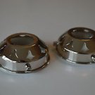 PAIR OF ANTIQUE STYLE CHROME GLASS LIGHT SHADE GALLERY 2 1/4 INCH LAMP SHADE NR5