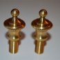 pair solid brass antique style rope edge lamp finial furniture clock fitting RR1