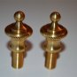 pair solid brass antique style rope edge lamp finial furniture clock fitting RR1