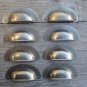 A SET OF 8 ANTIQUE PRESSED AGED BRASS DRAWER HANDLE FILING INDUSTRIAL PULL CB12