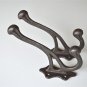 A pair of Victorian triple cast iron coathook wall door hanger coat hook AL11