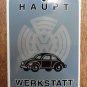 SUPERB VINTAGE VOLKSWAGEN BEETLE HAUPT WERKSTATT ENAMEL METAL SIGN PLAQUE