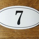 ANTIQUE STYLE ENAMEL DOOR NUMBER 7 HOUSE NUMBER DOOR SIGN PLAQUE