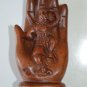 Antique style oriental hand carved boxwood Hanuman in hand netsuke monkey H15