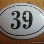 SMALL ANTIQUE STYLE ENAMEL DOOR NUMBER 39 SIGN PLAQUE HOUSE NUMBER FURNITURESIGN
