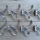 Set of 8 antique style cast iron Addison coat hook double coathooks c/w screws