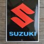 Heavy quality porcelain advertising sign Suzuki garage plaque black