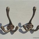 PAIR LETTER R ANTIQUE STYLE TRIPLE COAT HOOK CAST IRON HOOK COAT RACK HALLSTAND