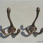 PAIR LETTER R ANTIQUE STYLE TRIPLE COAT HOOK CAST IRON HOOK COAT RACK HALLSTAND