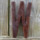 HANDCARVED WOODEN 3 DIMENSIONAL LETTER W SIGN FONT SHELF ART NAME LETTER