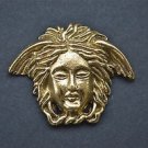 Art Nouveau angels head solid brass furniture mount ormalu H3