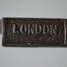 Vintage cast iron London drawer pull handle chest handle LON