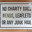 ANTIQUE STYLE ENAMEL NO JUNK MAIL DOOR SIGN WALL PLAQUE