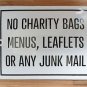ANTIQUE STYLE ENAMEL NO JUNK MAIL DOOR SIGN WALL PLAQUE