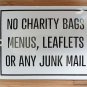 ANTIQUE STYLE ENAMEL NO JUNK MAIL DOOR SIGN WALL PLAQUE