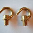 PAIR BRASS BULB HOLDER LAMPHOLDER SCREW IN 10MM HOOK CHAIN LIGHT HOOK CEILING G1
