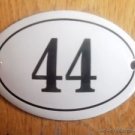 SMALL ANTIQUE STYLE ENAMEL DOOR NUMBER 44 SIGN PLAQUE HOUSE NUMBER FURNITURESIGN