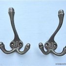 PAIR LETTER J ANTIQUE STYLE TRIPLE COAT HOOK CAST IRON HOOK COAT RACK HALLSTAND