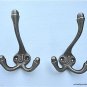PAIR LETTER J ANTIQUE STYLE TRIPLE COAT HOOK CAST IRON HOOK COAT RACK HALLSTAND