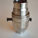 SWITCHED NICKEL LIGHT FITTING LAMP BULB HOLDER SWITCH LAMP HOLDER 1/2 INCH NR8