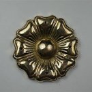 Beautiful antique Tudor rose brass ormolu mount mirror furniture emblem SMB7