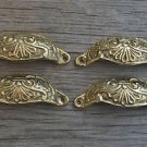 4 brass Victorian cup drawer handle dresser draw pull handle c/w screws 2003
