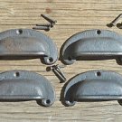 4 classic chunky cast iron vintage drawer pull handle industrial retro CS1