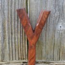 HANDCARVED WOODEN 3 DIMENSIONAL LETTER Y SIGN FONT SHELF ART NAME LETTER