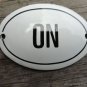 SMALL ANTIQUE STYLE ENAMEL WALL ON SIGN PLAQUE SIGN LIGHT POWER