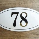 ANTIQUE STYLE ENAMEL DOOR NUMBER 78 HOUSE NUMBER DOOR SIGN PLAQUE
