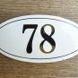 ANTIQUE STYLE ENAMEL DOOR NUMBER 78 HOUSE NUMBER DOOR SIGN PLAQUE