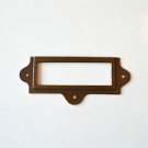 ANTIQUED BRASS FILE CABINET LABEL HOLDER NAME HOLDER PLAN CHEST MAP DRAWER LH2