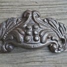 Small Victorian cast iron Acanthus drawer pull furniture handle file cabinet AL8