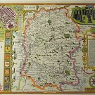 OLD COPY OF JOHN SPEED MAP OF WILTSHIRE SALISBURY TOWN PLAN STONE HENGE