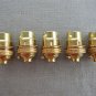 5 BRASS BAYONET FITTING BULB HOLDER LAMP HOLDER EARTHED WITH SHADE RING 10MM L2