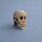 ANTIQUED DOUBLE SIDED BOVINE BONE HUMAN SKULL PENDANT BEAD SKULL NECKLACE ABS
