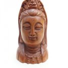 BEAUTIFUL HAND CARVED WOODEN BOXWOOD NETSUKE OF A WOMANS HEAD Z35