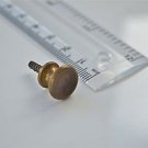 Small antique brass screw in furniture pull knob handle bookcase cabinet TR9