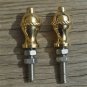 Pair of superb quality antique brass furniture clock finials rope edge finial Z6