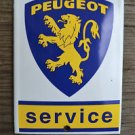 Heavy quality porcelain advertising sign Peugeot garage plaque square