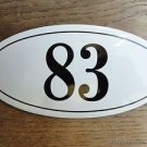 ANTIQUE STYLE ENAMEL DOOR NUMBER 83 HOUSE NUMBER DOOR SIGN PLAQUE