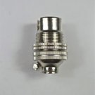 NICKEL SMALL BAYONET B15 FITTING BULB HOLDER LAMP HOLDER C/W SHADE RING 10MM L6