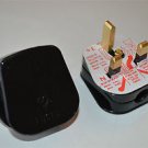 PAIR RETRO STYLE 13 AMP BLACK 3 PIN ELECTRICAL PLUG FUSE FITTED LAMP LIGHT CB23
