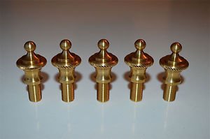 5 solid brass antique style rope edged lamp finial furniture clock fitting RR1