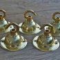 SET OF 5 ANTIQUE STYLE BRASS LIGHT ROSE HOOK CEILING HOOK CHADELIER HANGER NR6